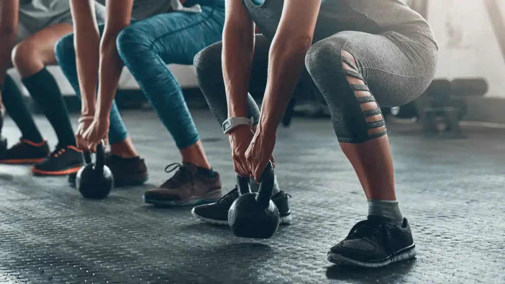 Women performing bodyweight exercises for lean arms