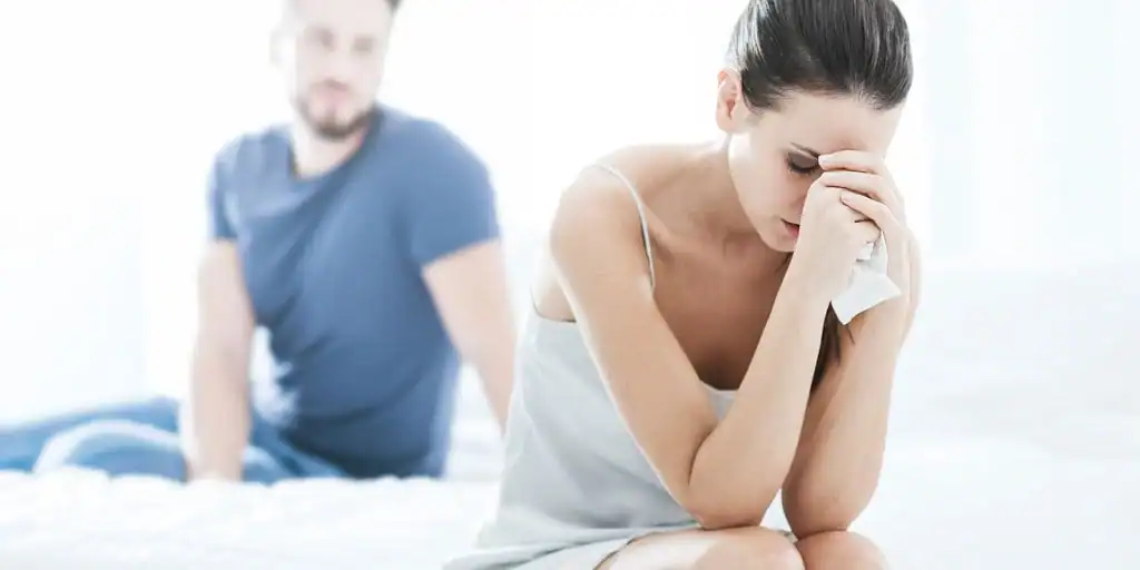 image of woman upset about vaginal laxity Andover 	