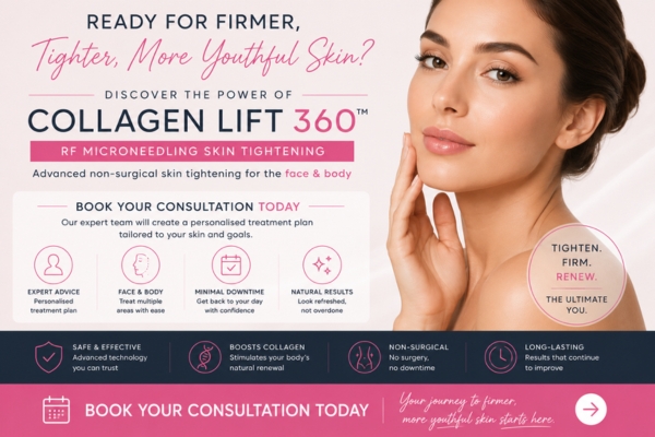 Book your collagen lift 360 Andover 	 today