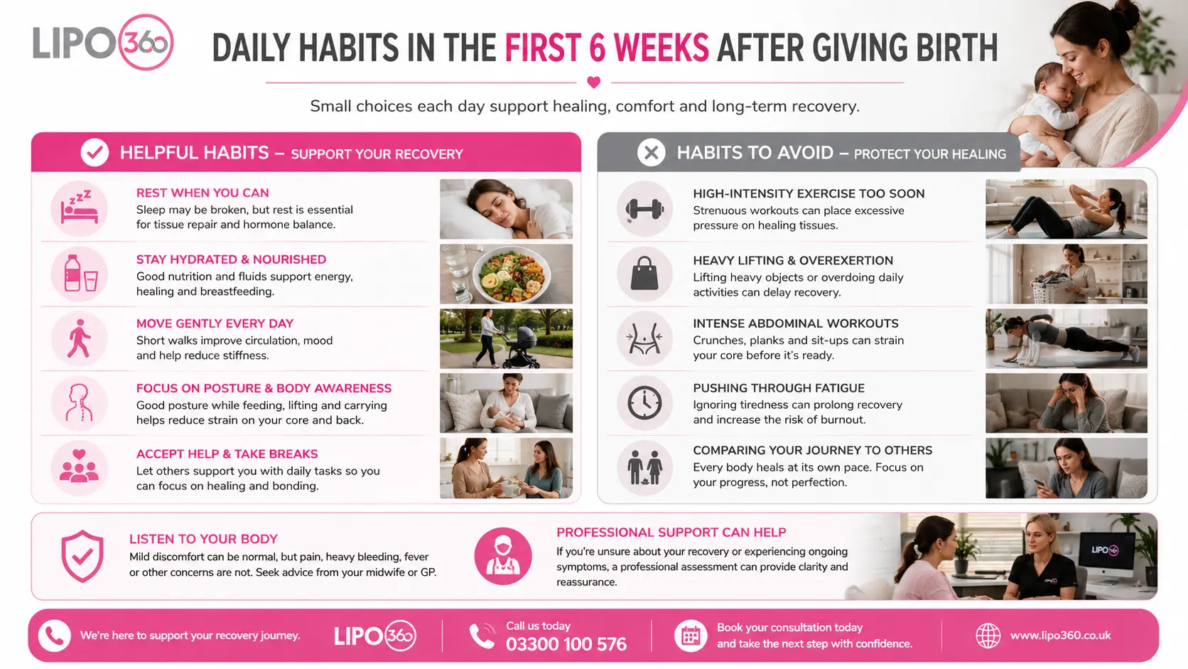 First 6 Weeks After Giving Birth To Avoid Diastasis Recti Andover 	 : Daily Habits in the First 6 Weeks After Giving Birth 